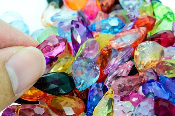 Fermer perles en plastique coloré pour le fond . — Photo