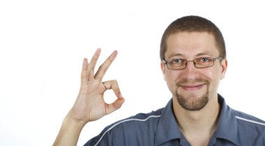 Man with ok sign clipart