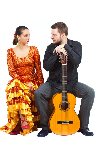 Casal de flamenco — Fotografia de Stock