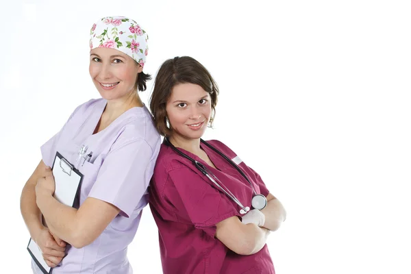 Two young female doctors — Stock Photo, Image