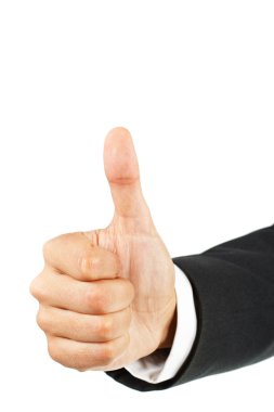 Businessman's thumb up clipart
