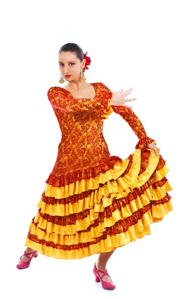 Vrouw flamencodanseres — Stockfoto