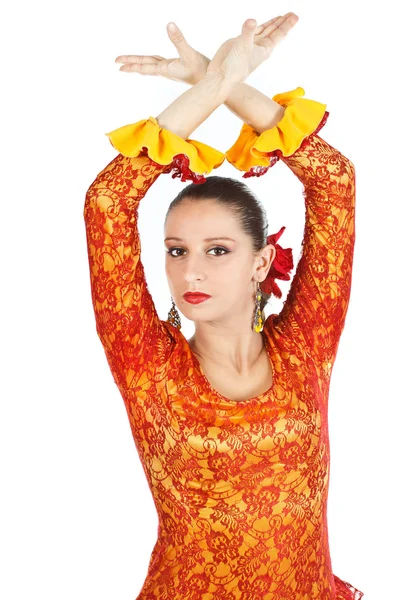 Retrato de mujer bailaora de flamenco —  Fotos de Stock