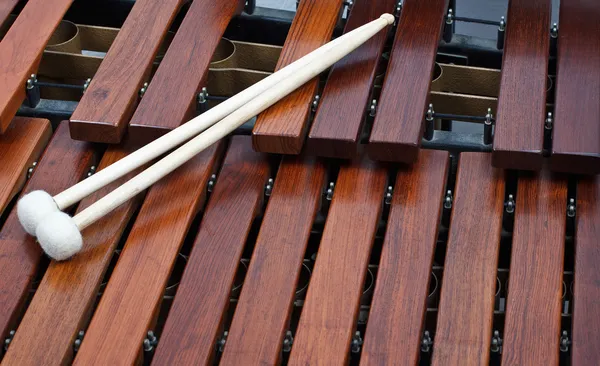 Klubbor på marimba Royaltyfria Stockfoton