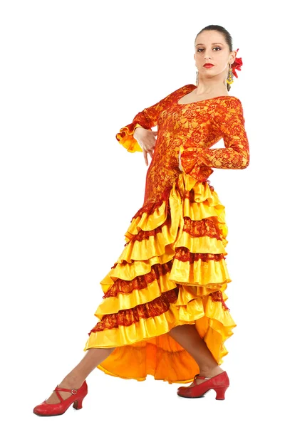 Жінка фламенко, танцівниця — стокове фото