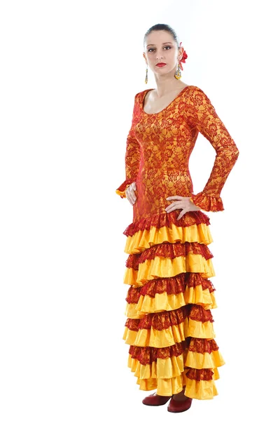 Vrouw flamencodanseres — Stockfoto