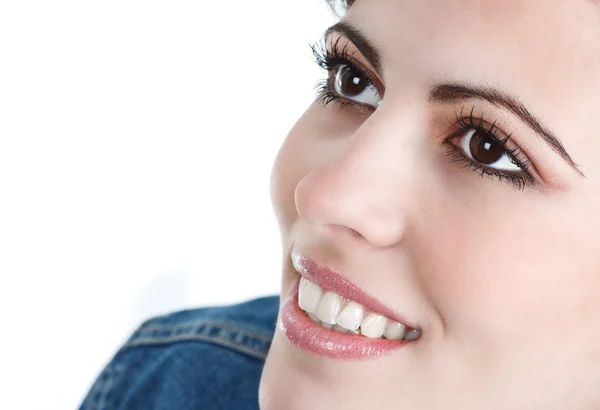 Closeup of beautiful young woman's face — Stock Photo, Image