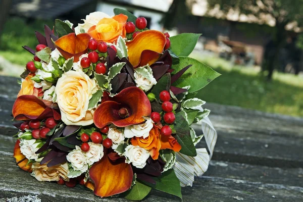 Barevné svatební kytice Stock Obrázky