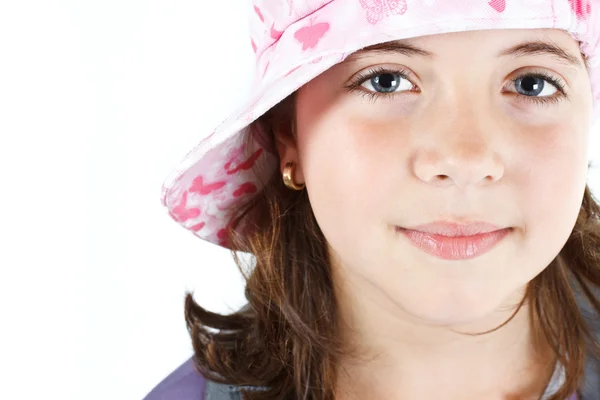 Cute girl with cap — Stock Photo, Image