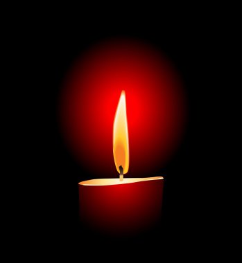 Red candle clipart