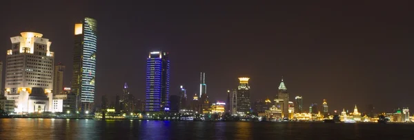 stock image Skyline of Shanghai by night.