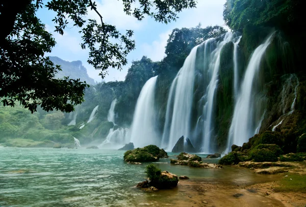 Ban gioc Wasser fall, cao bang, vietnam — Stockfoto