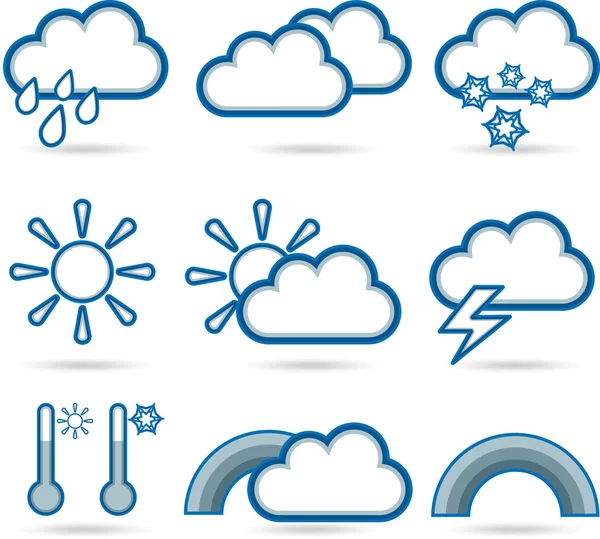 Set de iconos - Clima y clima Vector de stock