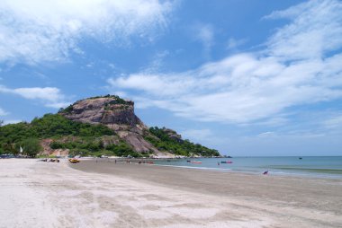 Tayland 'daki Hua Hin plajı.