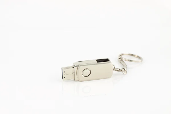 Usb flash storage drive on white background — Stock Photo, Image