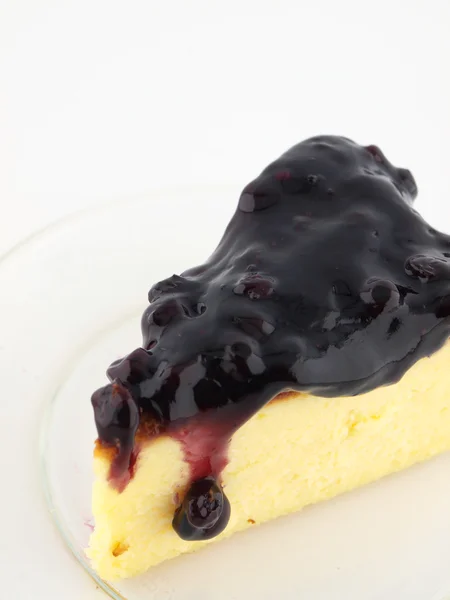 Piece of blueberry cheesecake — Stock Photo, Image