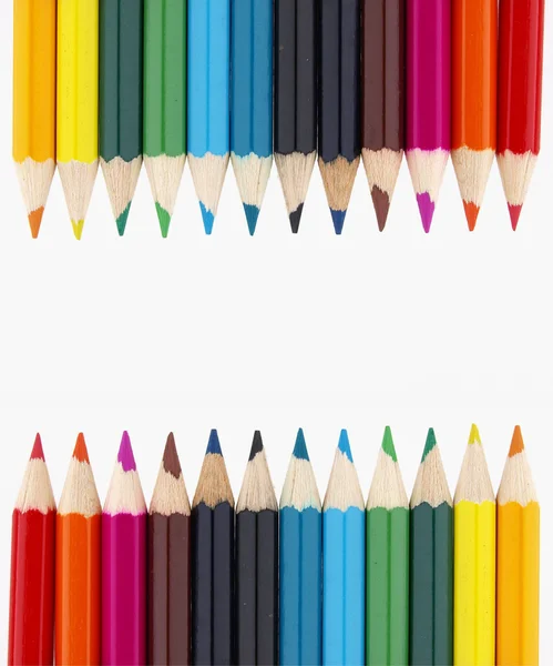 Beyaz renkli kurşun kalem — Stok fotoğraf