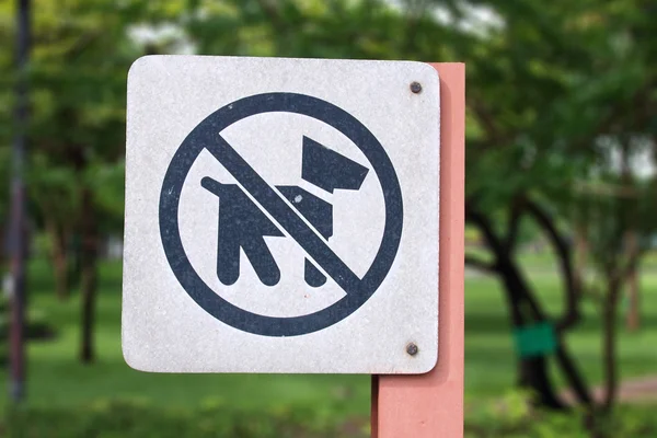 Señal que significa "perros no están permitidos aquí " —  Fotos de Stock