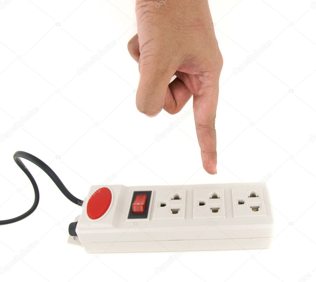 Hand over the power strip