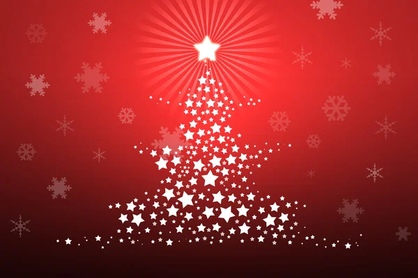 轮廓的一棵圣诞树，圣诞背景 — 图库照片