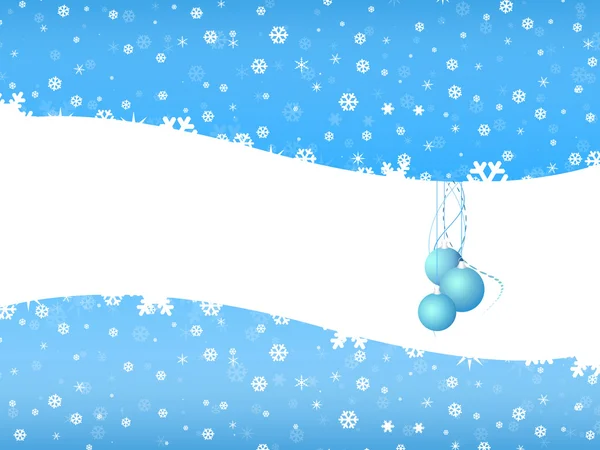 Cartoon-Weihnachtsglocke auf Schnee Hintergrund mit weißem Raum — Stockfoto