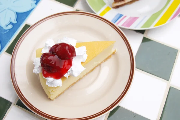 stock image Piece of strawberries cake