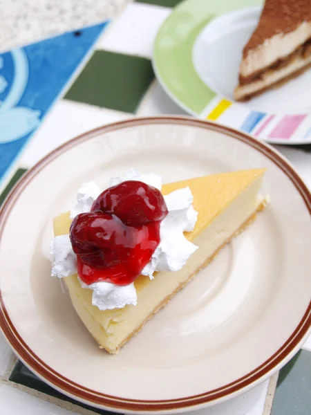 stock image Piece of strawberries cake