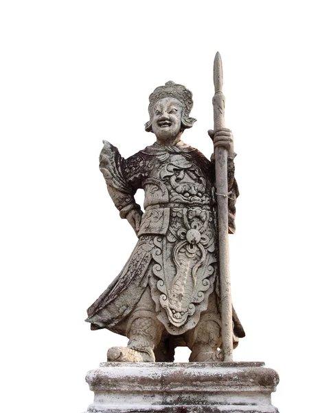 Chiński kamień statua w świątyni, Tajlandia — Zdjęcie stockowe