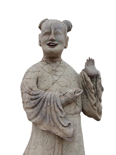 Statua in pietra cinese nel tempio, Thailandia — Foto Stock