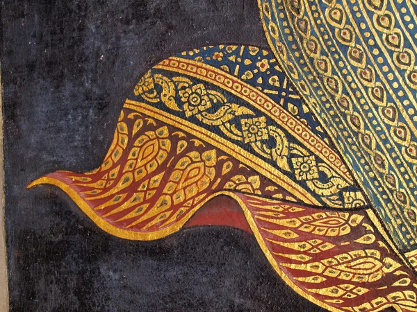 墙体艺术绘画中庙泰国。关于罗摩衍那 ep 绘画 — 图库照片