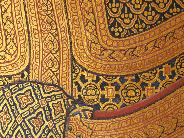 壁アート寺タイの絵画します。ラーマーヤナ ep について絵画 — ストック写真