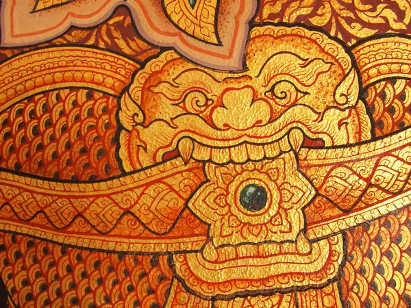 Pintura de arte mural y textura en templo Tailandia. pintura sobre —  Fotos de Stock