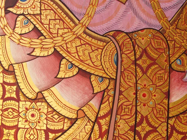 Kunstmaleri og tekstur i tempelet i Thailand. maleri om – stockfoto