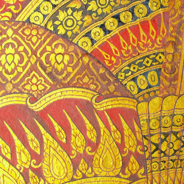 Настенная живопись и текстура в храме Таиланда. картина о — стоковое фото