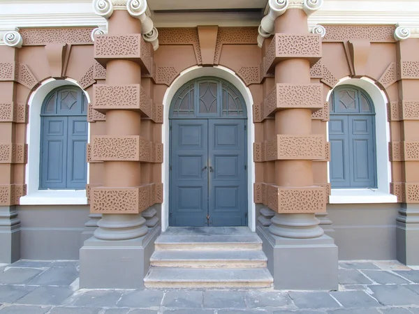 stock image Blue Window and Door of building