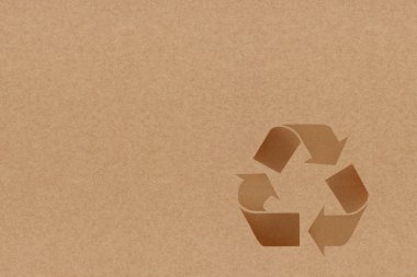 Recycle Symbol On recycle paper clipart