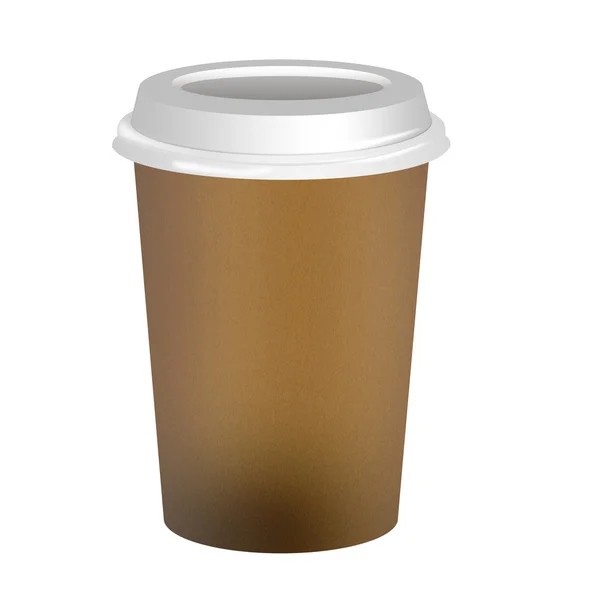 Takeaway coffee cup over white background — Stock Photo, Image