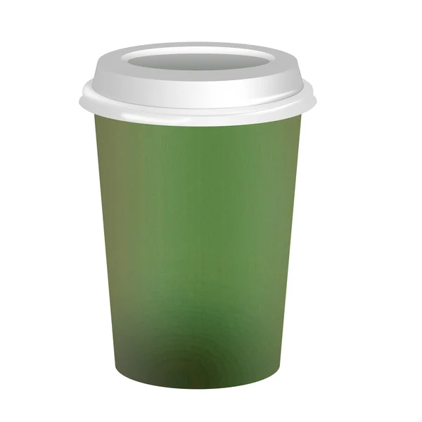 Taza de café para llevar sobre fondo blanco — Foto de Stock