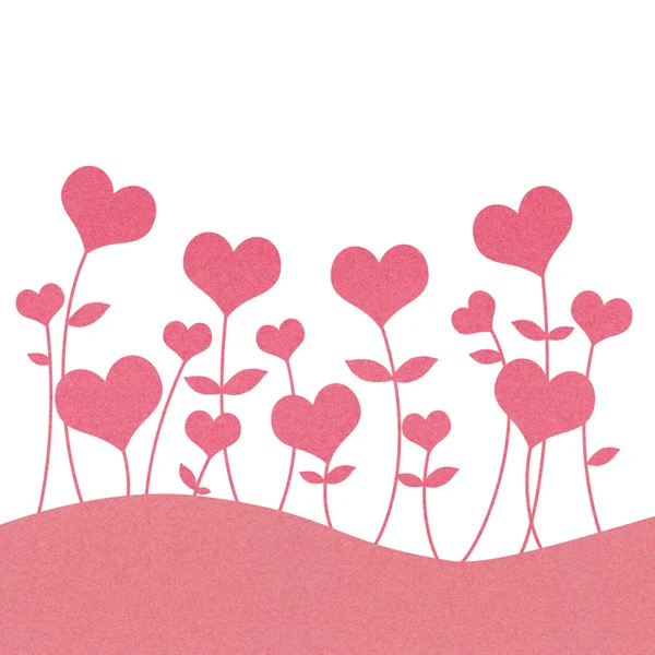 Переработка бумаги Валентина цветочный фон для романтики, свадьба — стоковое фото