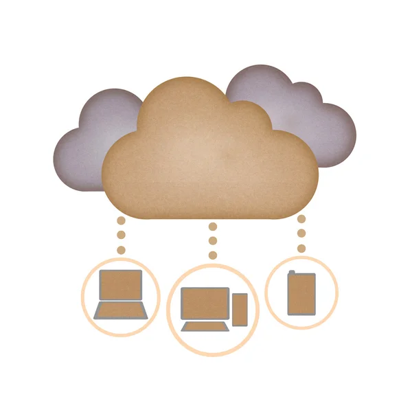 Recycle paper, Cloud computing concept. — Stock Photo, Image
