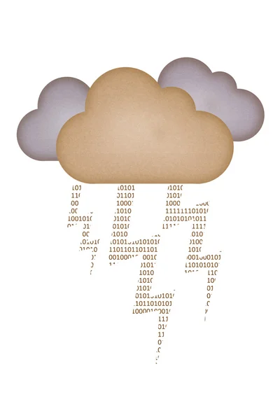 Újrahasznosítási papír, számítási felhő koncepció. — Stock Fotó