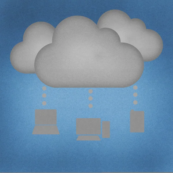 Recycler le papier, Concept Cloud Computing. — Photo