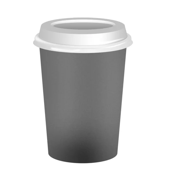 Takeaway tazza di caffè su sfondo bianco — Foto Stock