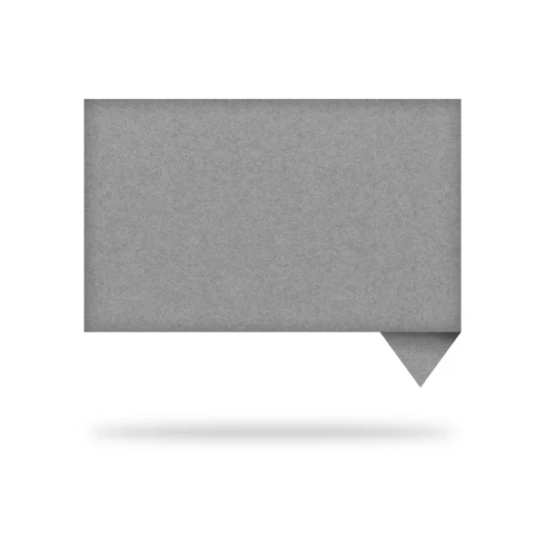 Beszélgetés tag újrahasznosított papír fehér háttér — Stock Fotó