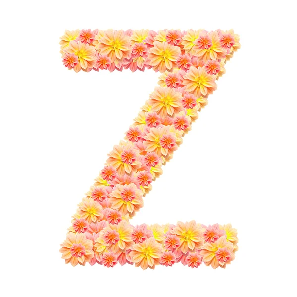 stock image Z,flower alphabet isolated on white