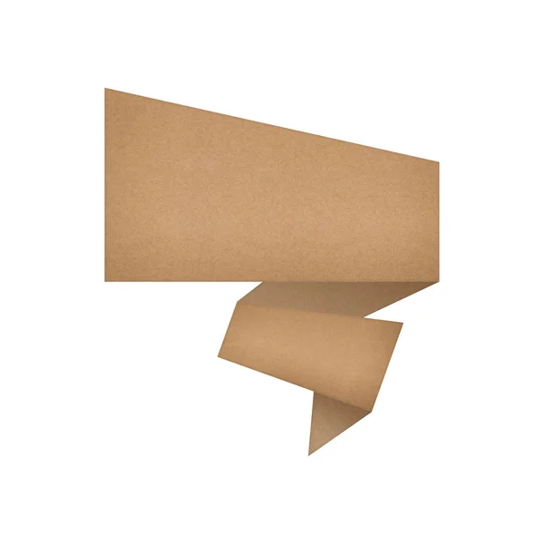 Talk tag recyceltes Papier auf weißem Hintergrund — Stockfoto
