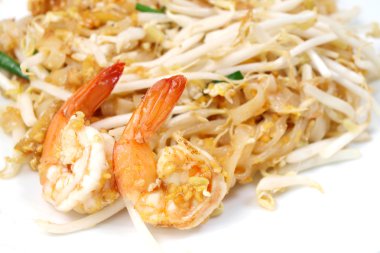 Thai food style , stir-fried rice noodles (Pad Thai) clipart