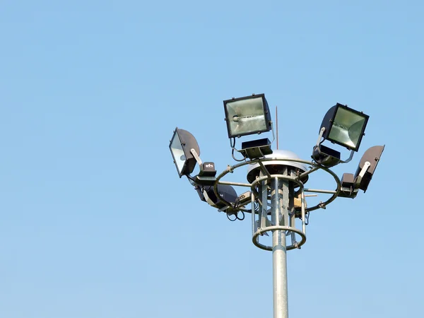 stock image Light pole on blue sky background