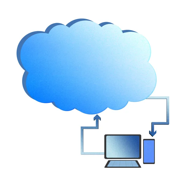 Recycle paper, Cloud computing concept. — Stock Photo, Image