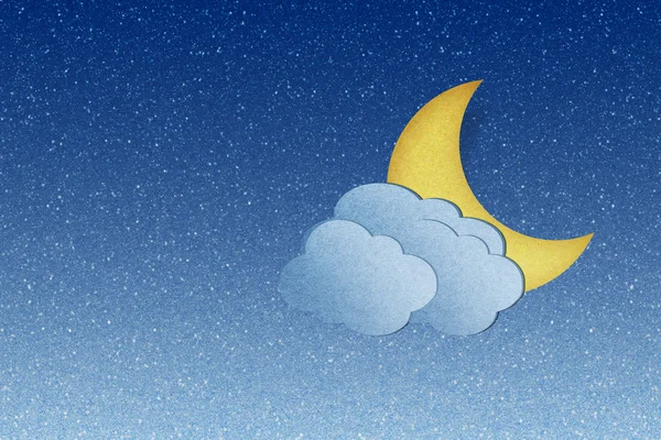 Grunge-Altpapier Mond in der Nacht — Stockfoto